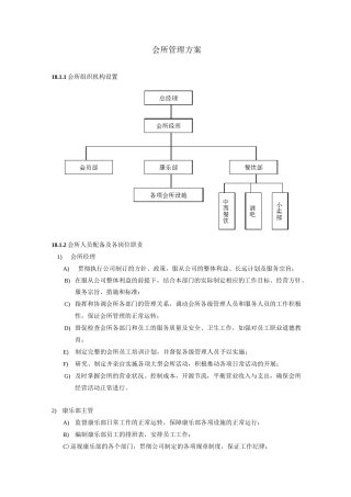 会所管理方案