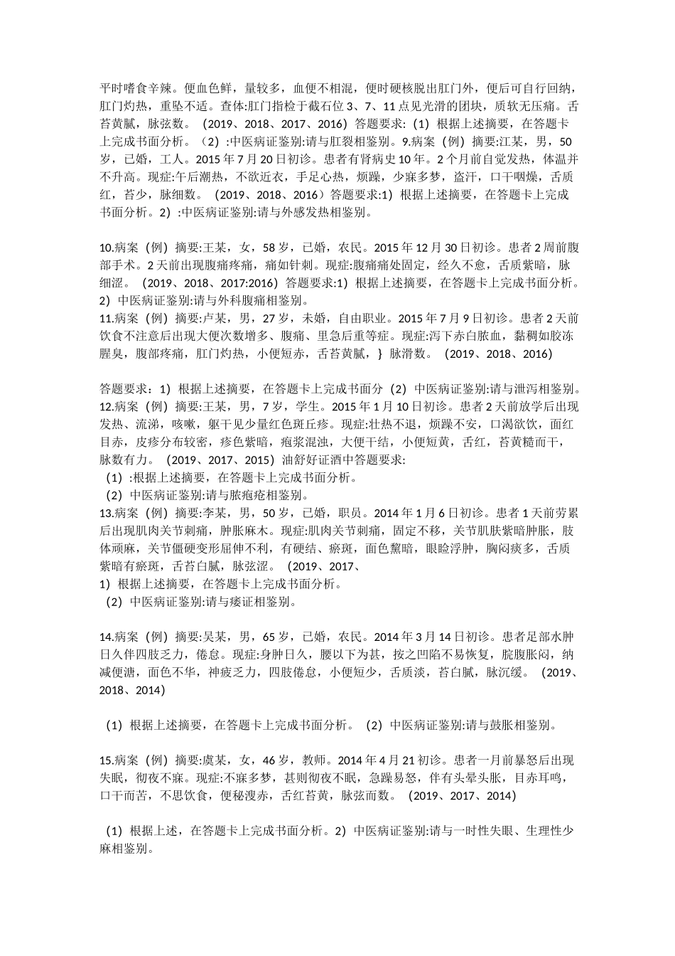 2020中医执业医师技能一站题库_第2页