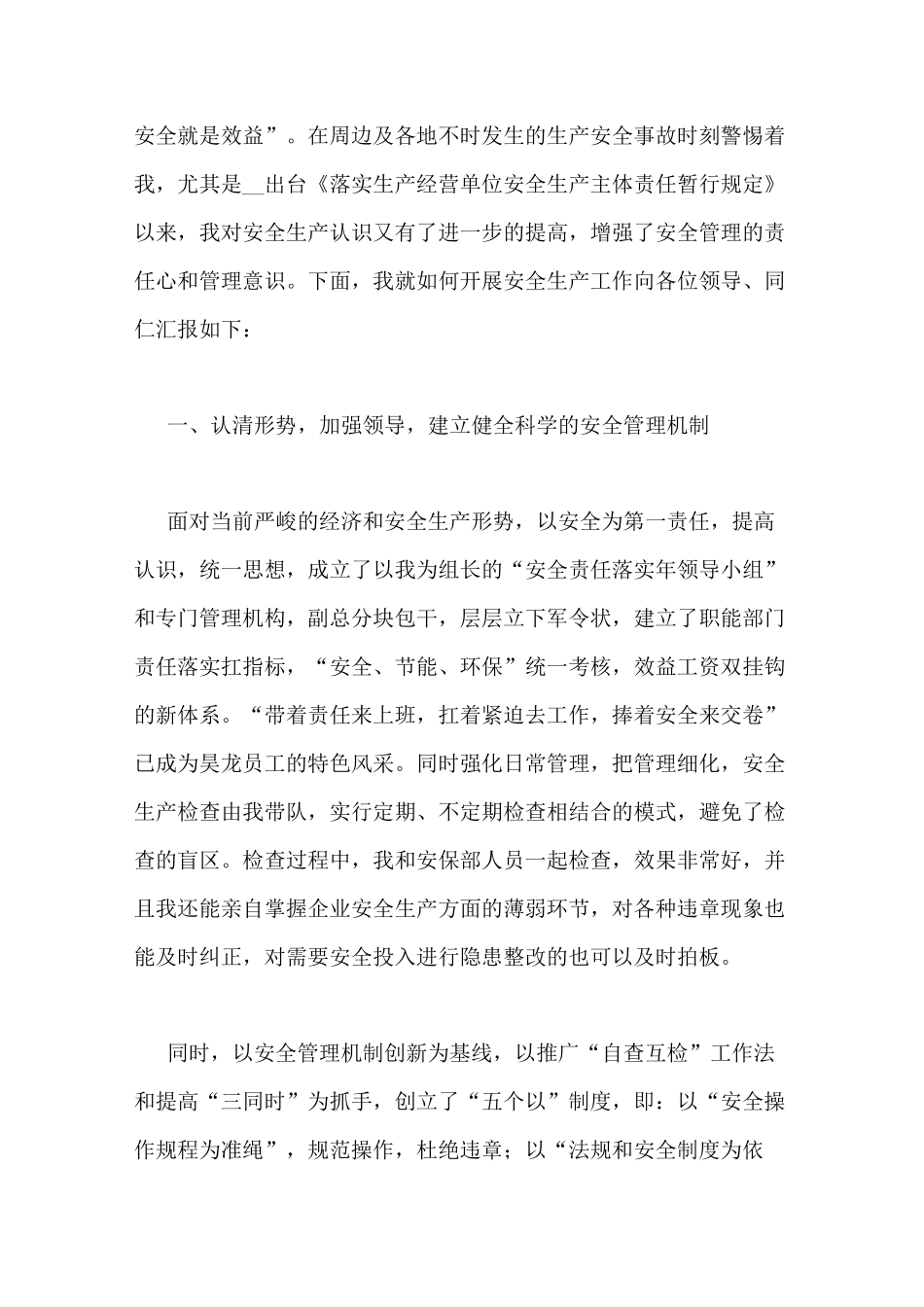 企业安全负责人述职报告_第2页