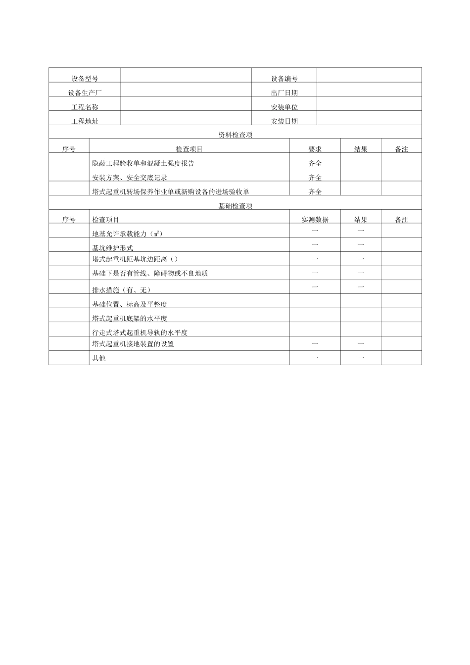 塔式起重机检查表.._第3页