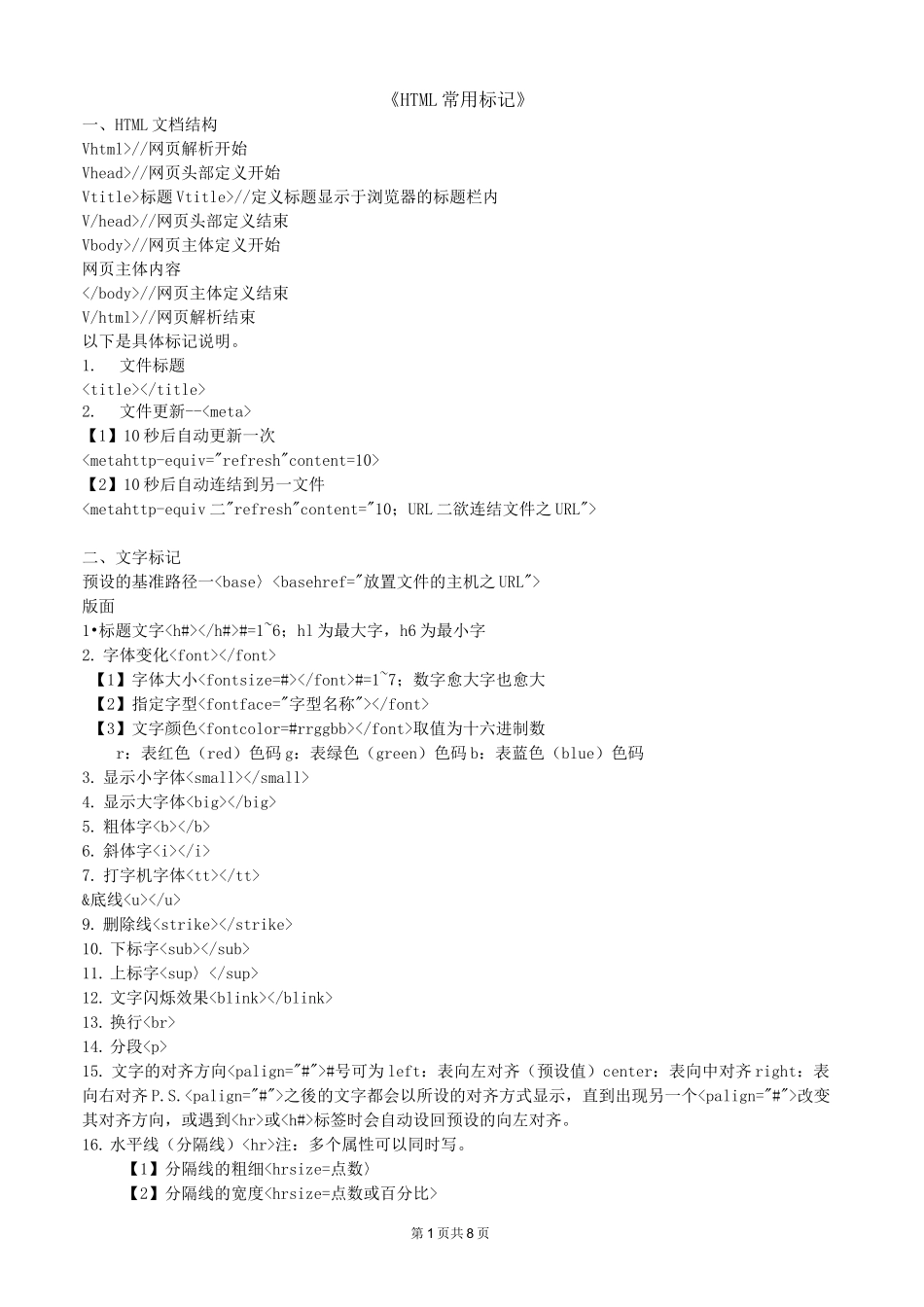 HTML常用标记_第1页
