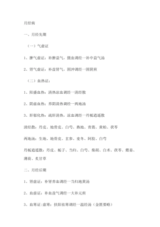 中医妇科学笔记