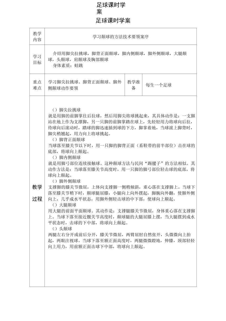 足球校本课程教案_第2页