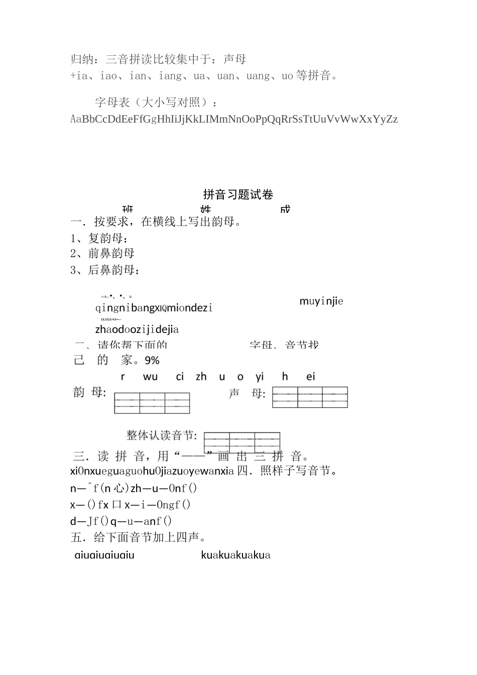 小学生汉语拼音字母表_第3页