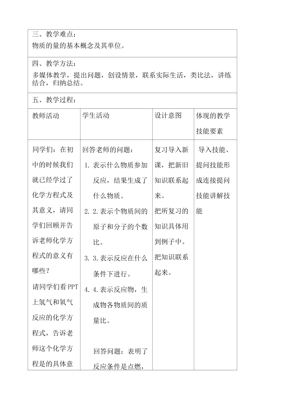 物质的量教学设计_第2页