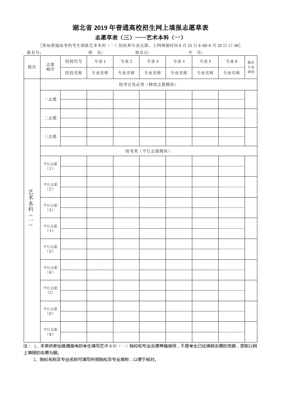 2019高考志愿填报草表_第3页
