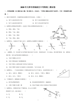 2020年天津滨海新区中考物理二模试卷