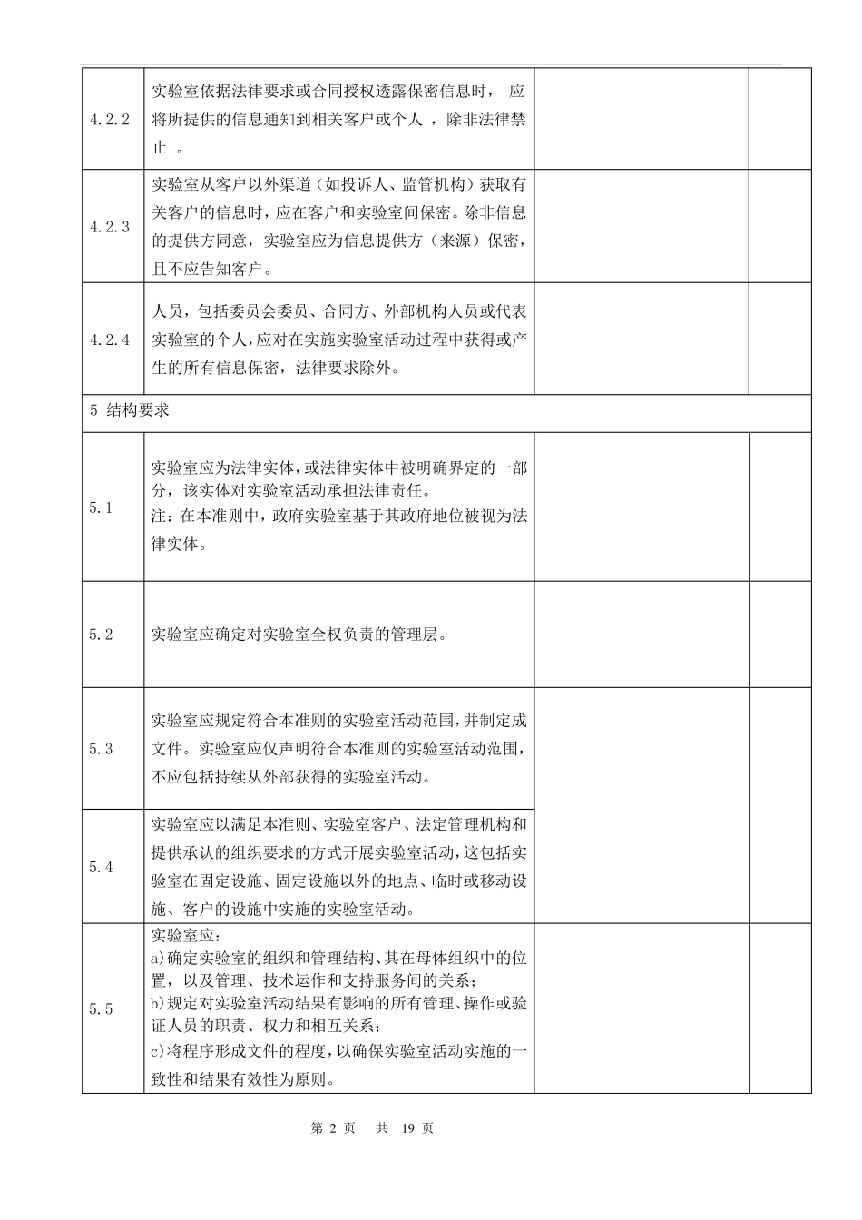 2020计量校准试验室内审检查表_第2页