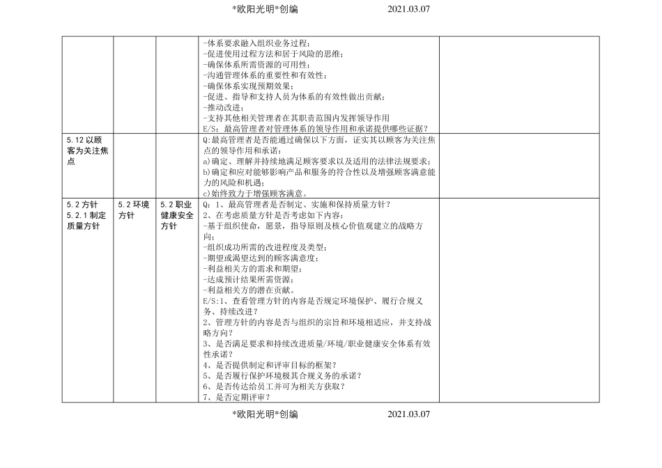 2021年2020年新版三体系内审检查表全条款_第3页