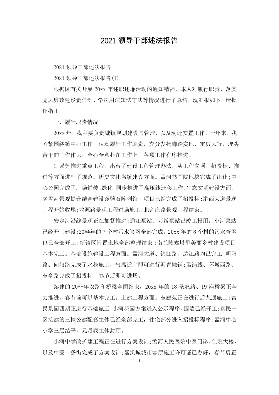 2021领导干部述法报告_第1页