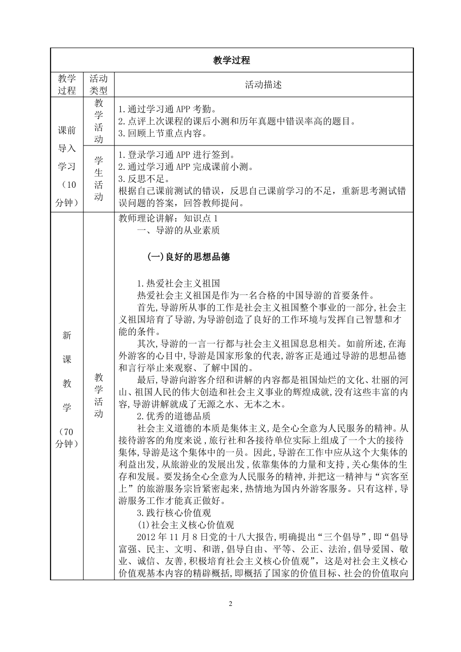 2导游的从业素质和职责要求教案【导游业务第五版】_第2页