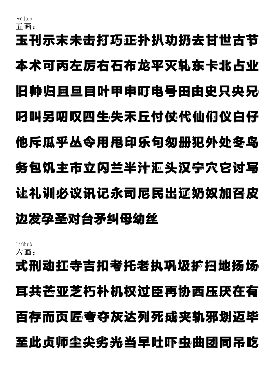 3500个常用汉字表带拼音_第2页