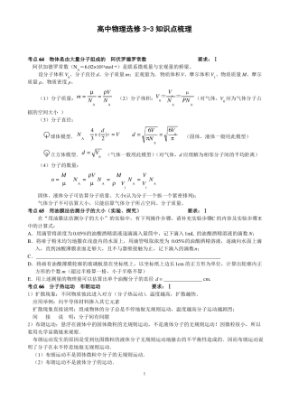 3热学知识点总结