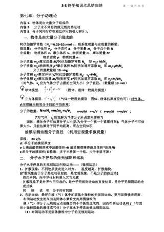 3热学知识点总结归纳