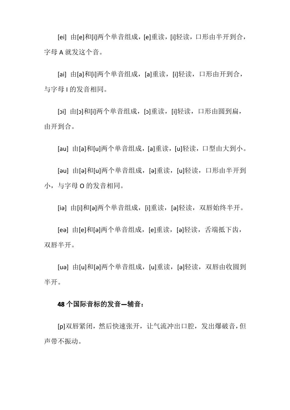 48个英语音标表下载_第3页