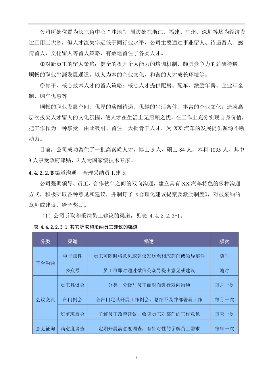 4XX公司卓越绩效自评报告—人力资源_第3页