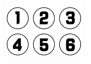 50带圈数字打印