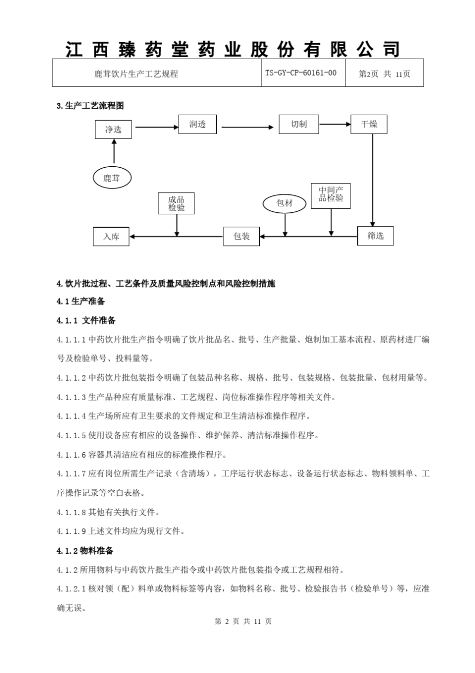 60161鹿茸饮片生产工艺规程_第2页