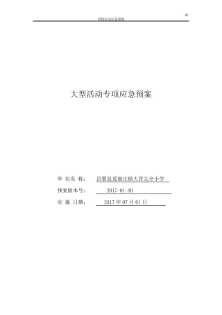 6大型活动专项应急预案