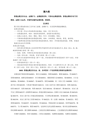 6类2017-商标类别明细