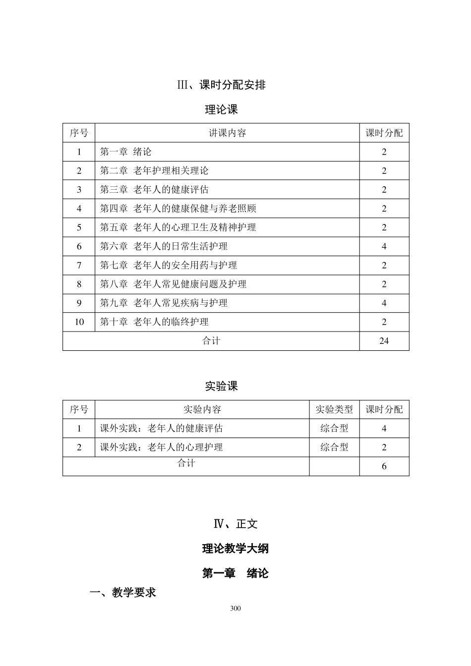 7老年护理学教学大纲_第2页