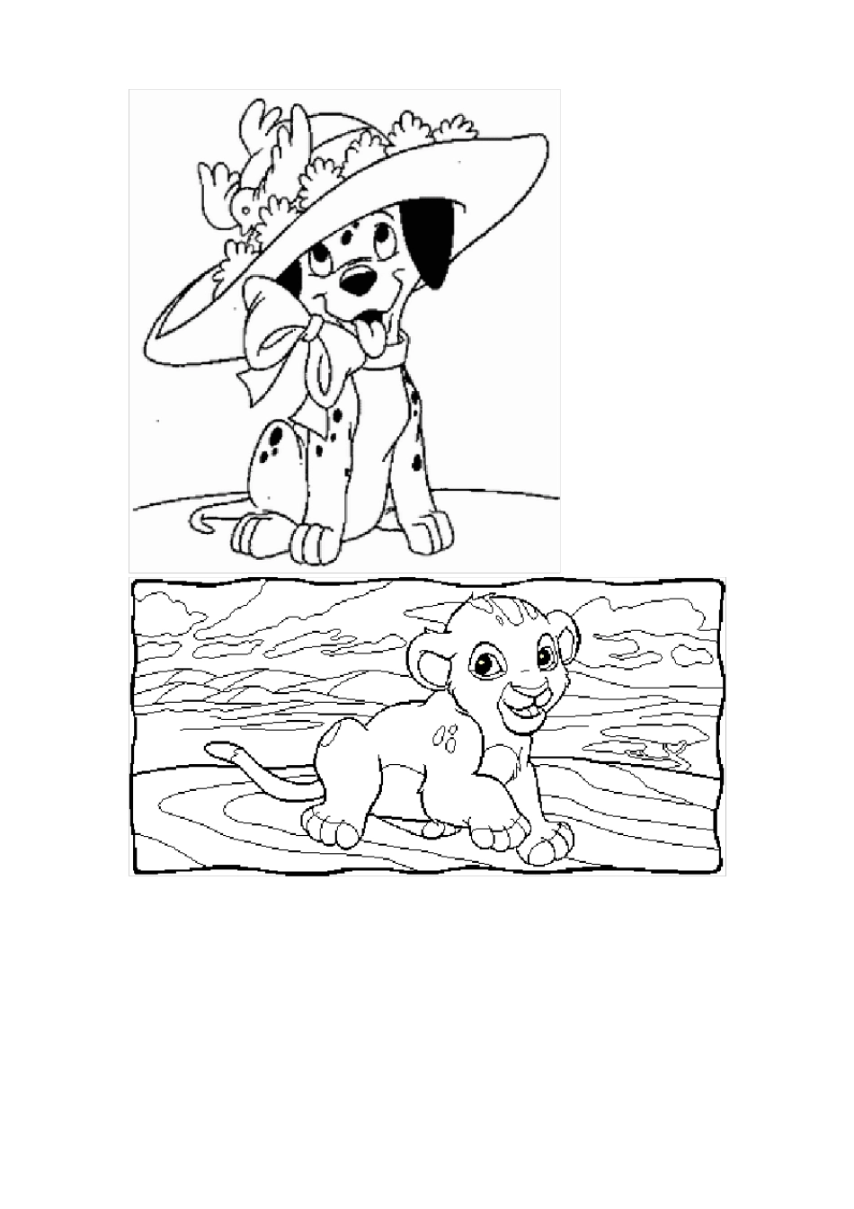 900张儿童涂色画画黑白图片一_第1页