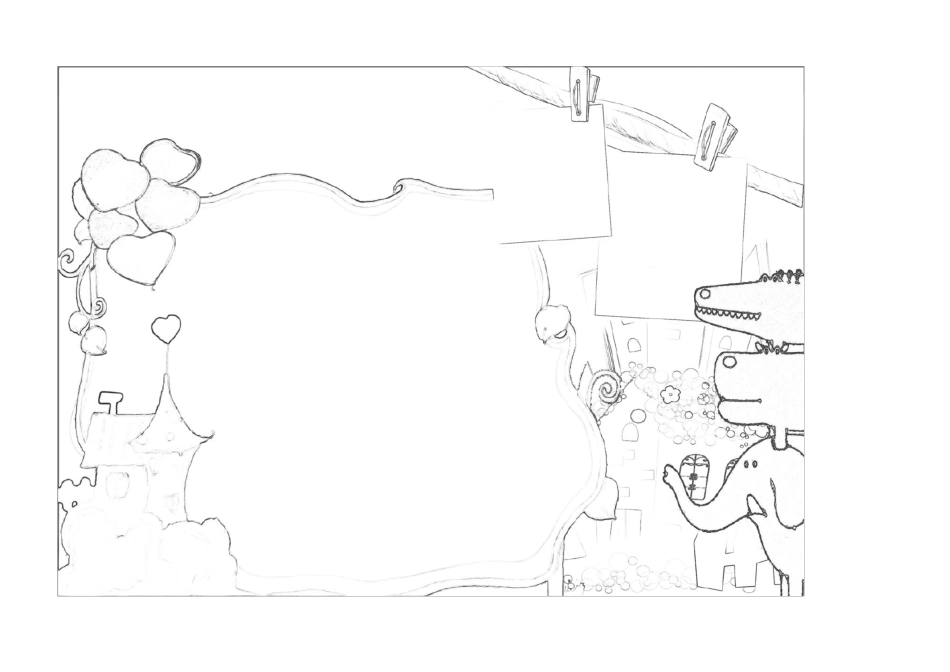 A3手抄报模板3篇黑白+彩色_第1页