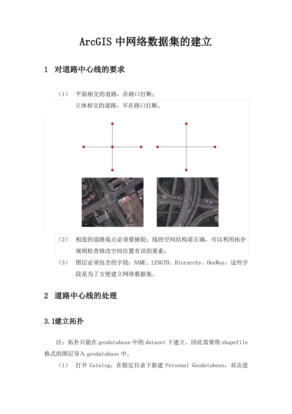 ArcGIS中网络数据集的建立_第1页