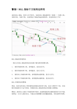 BOLL指标千万别再这样用