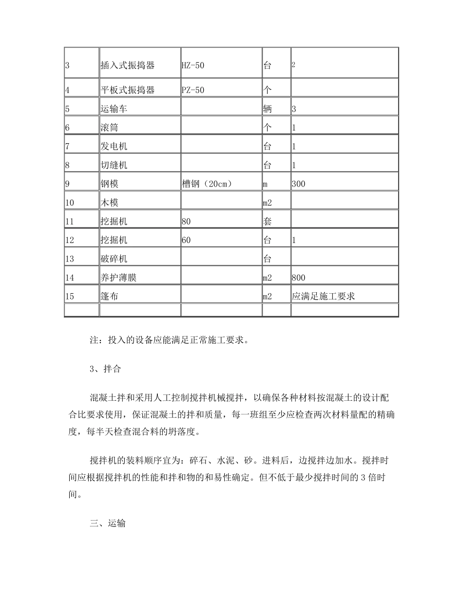 C25混凝土路面施工技术交底_第2页