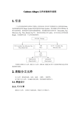 Cadence_Allegro元件封装制作流程含实例