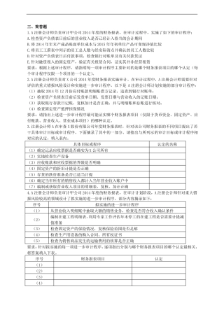 CPA审计简答题集合