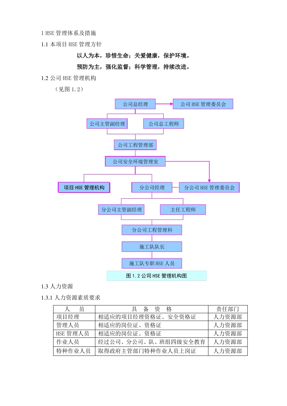 HSE管理体系与措施_第1页