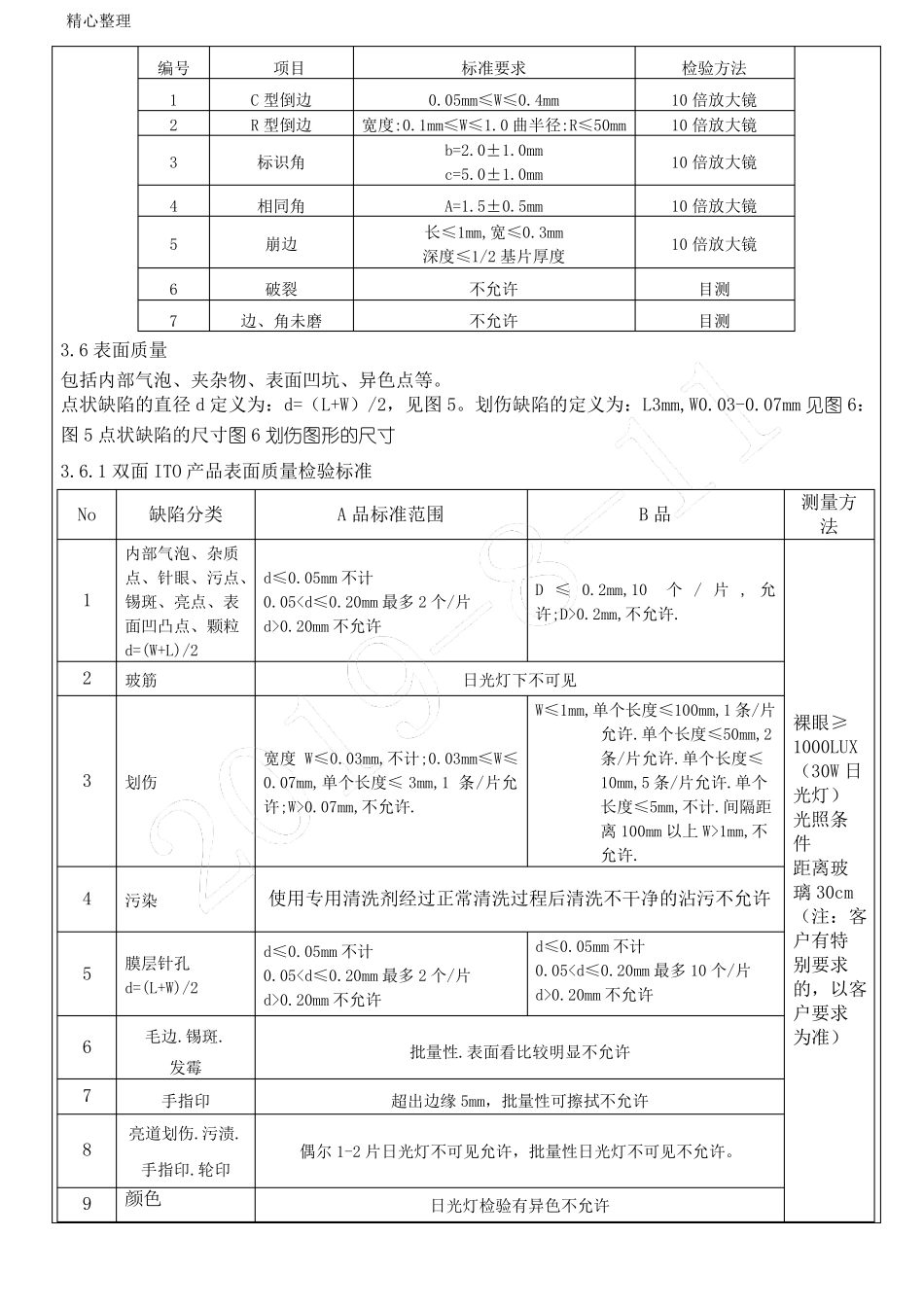 ITO导电玻璃检验标准_第2页
