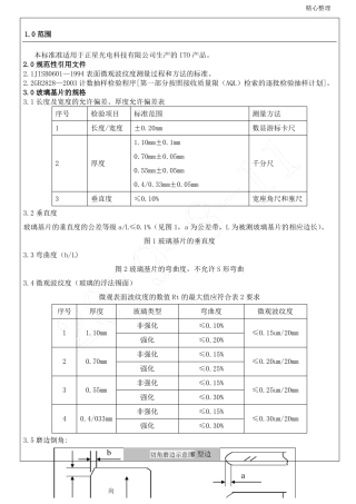 ITO导电玻璃检验标准