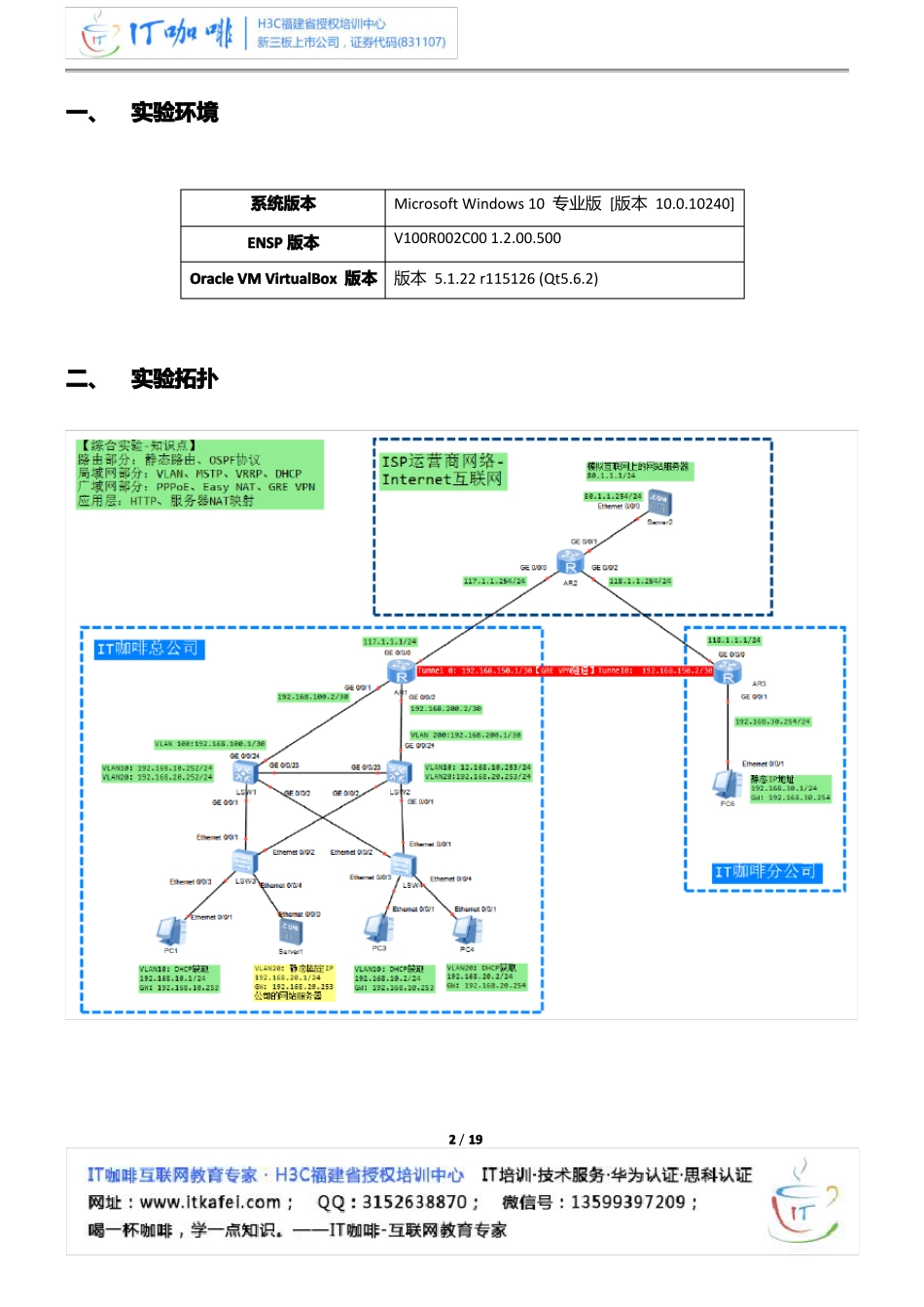 IT咖啡HCNA综合试验手册_第2页