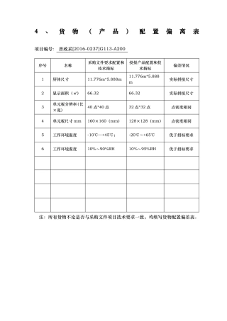 led室内全彩p显示屏项目投标文件