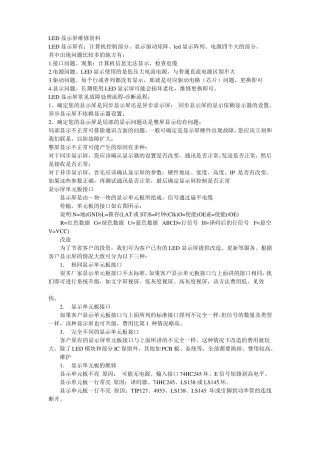 LED显示屏维修资料总结