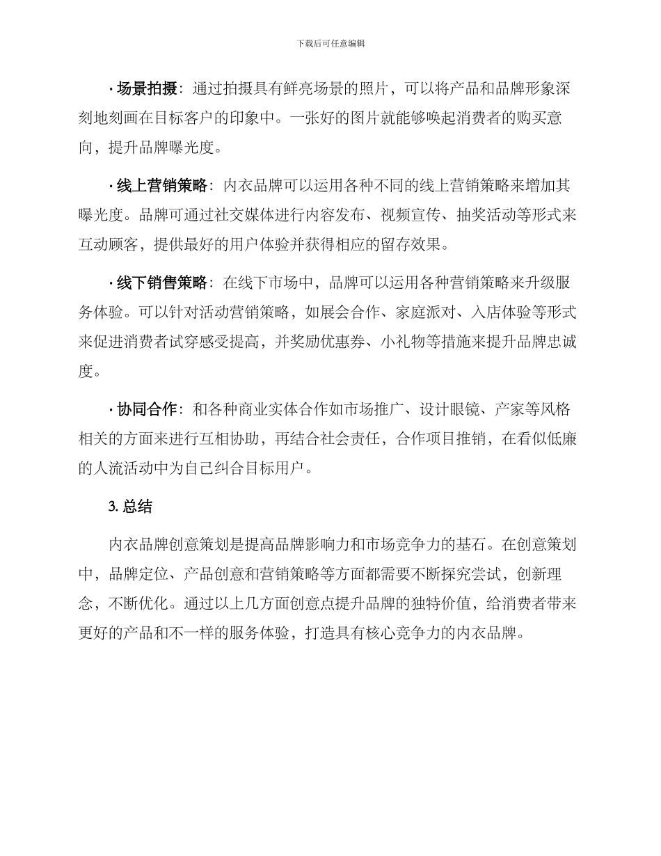 内衣创意策划方案_第3页