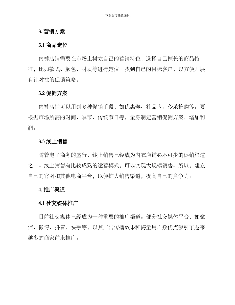 内裤店铺运营方案_第2页