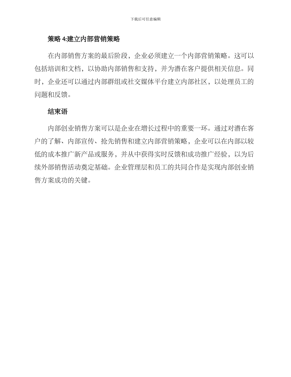 内部创业销售方案_第3页