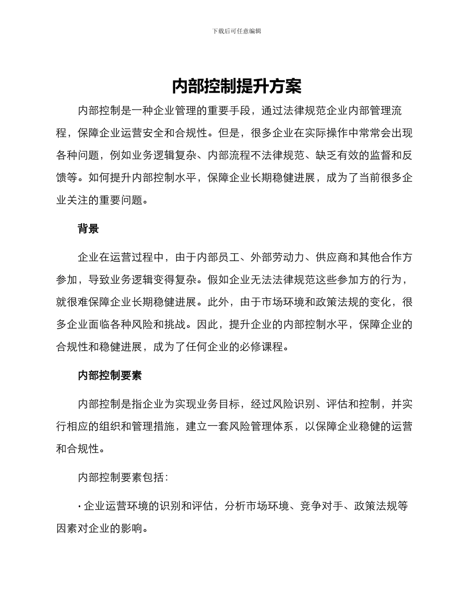 内部控制提升方案_第1页