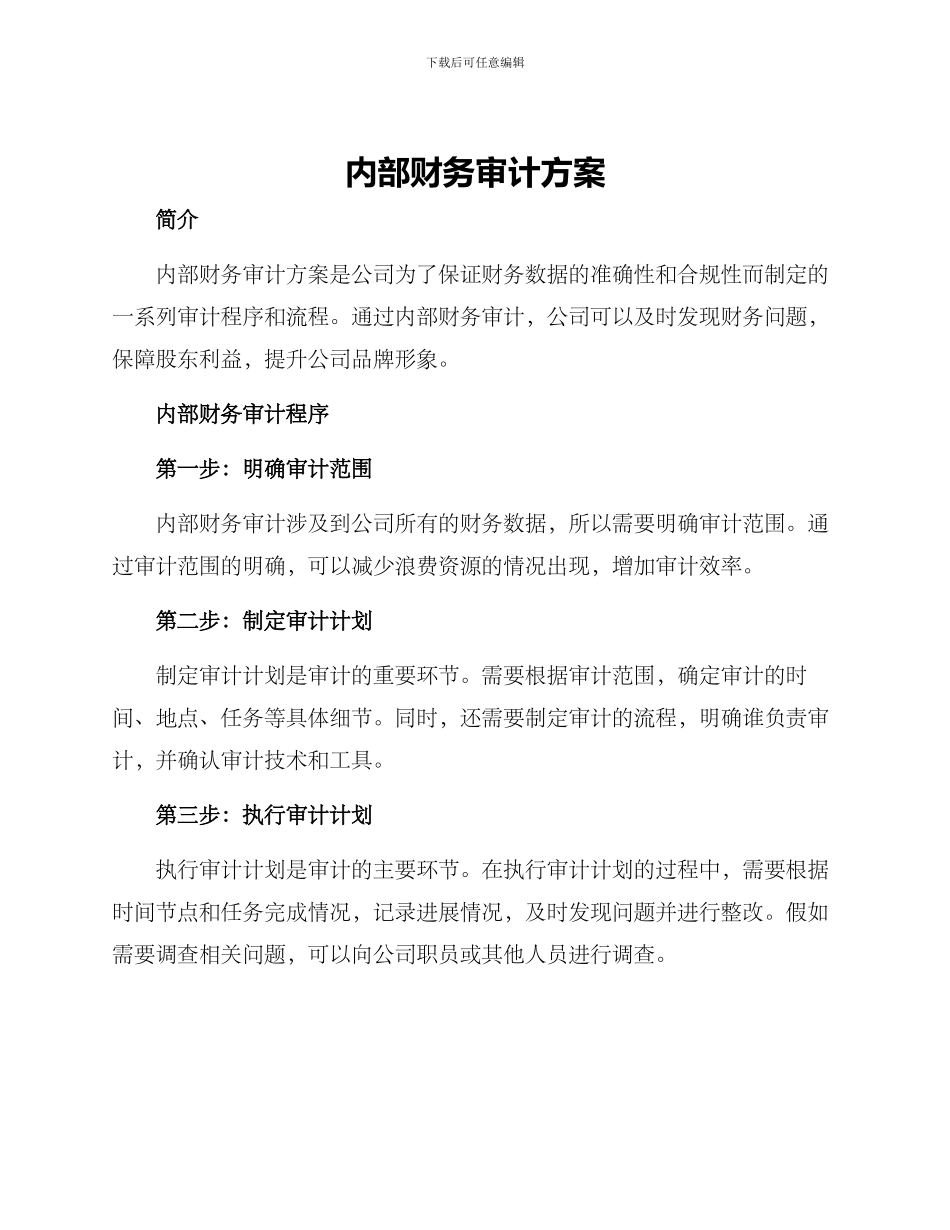 内部财务审计方案_第1页