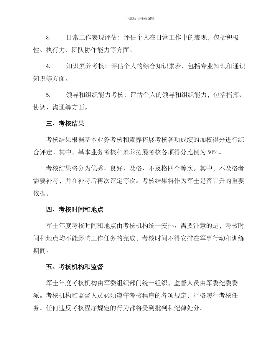 军士年度考核方案_第3页