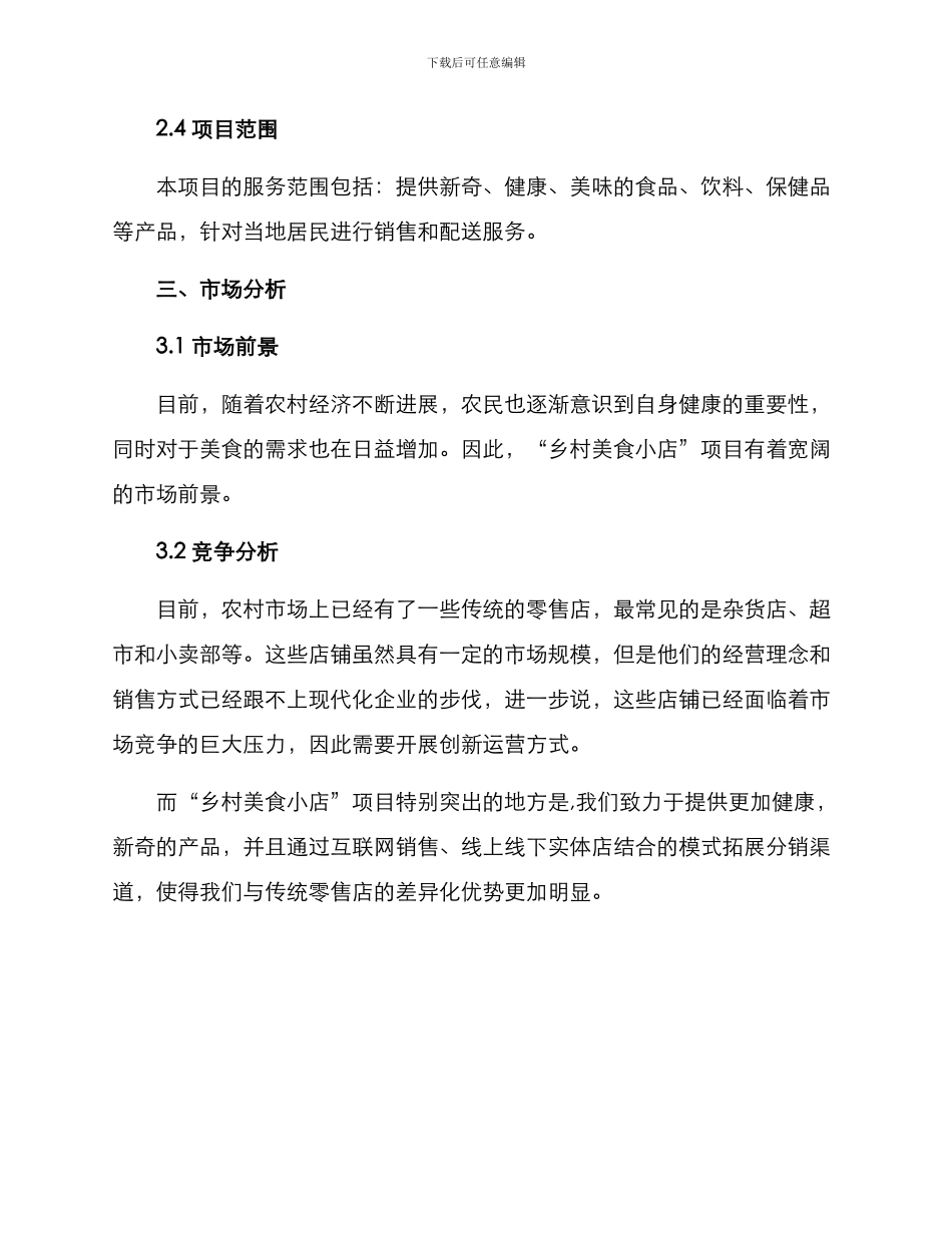 农村开店项目策划方案_第2页