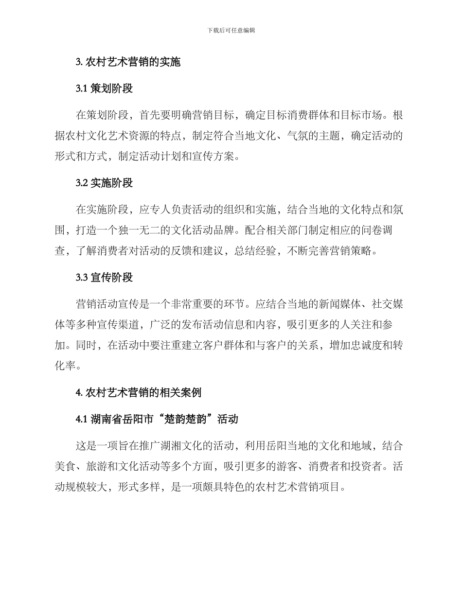 农村艺术营销方案_第2页