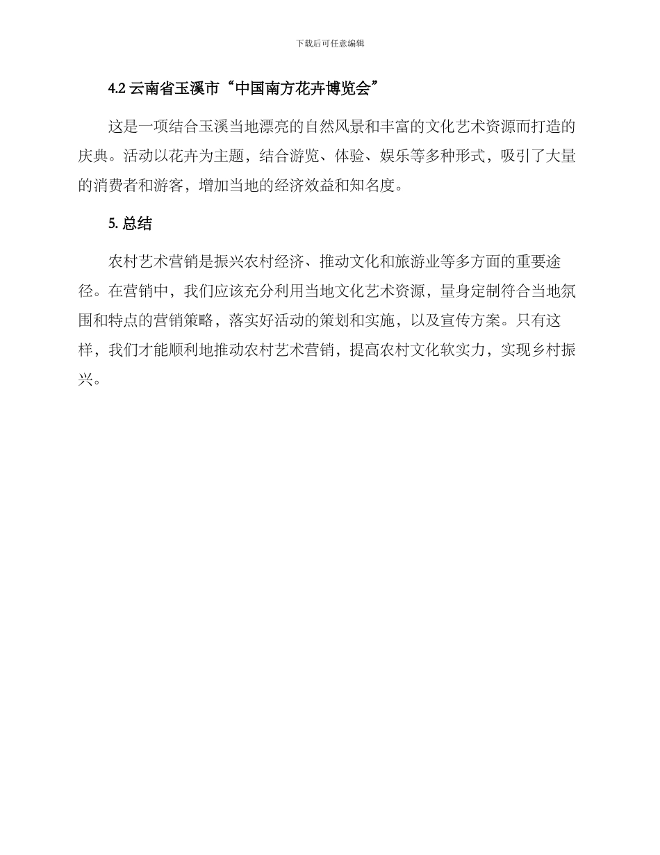 农村艺术营销方案_第3页
