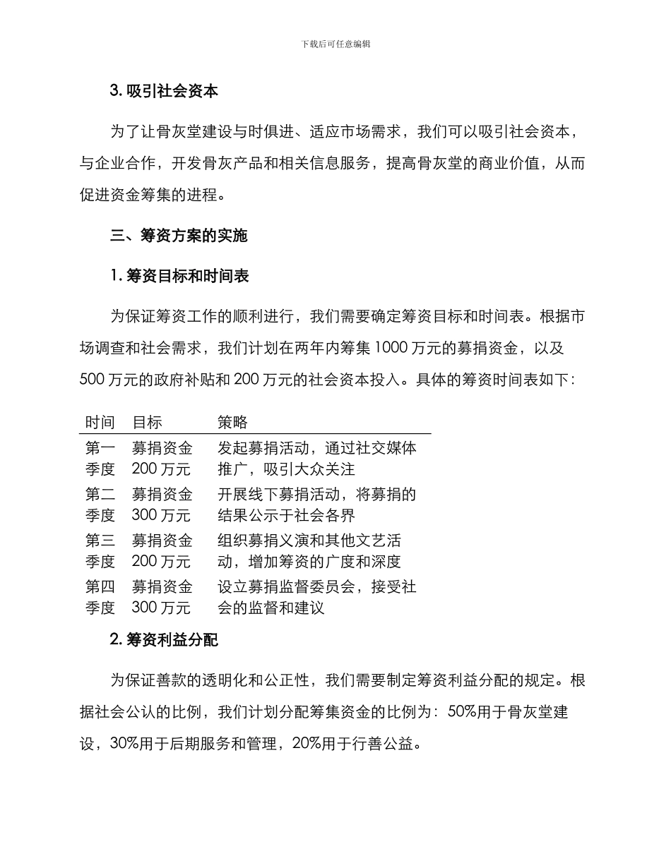 农村骨灰堂筹资方案_第2页