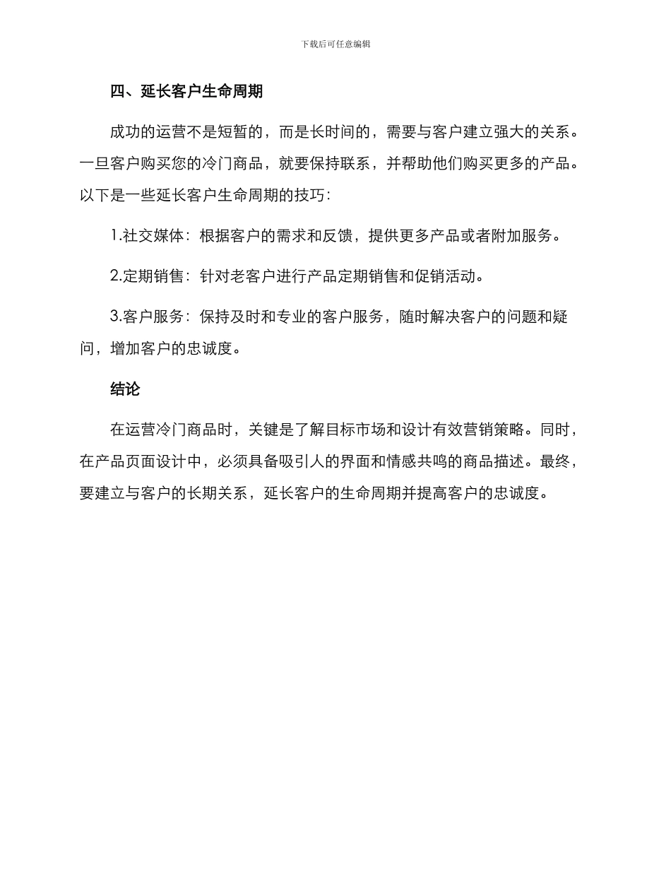 冷门商品运营方案_第3页