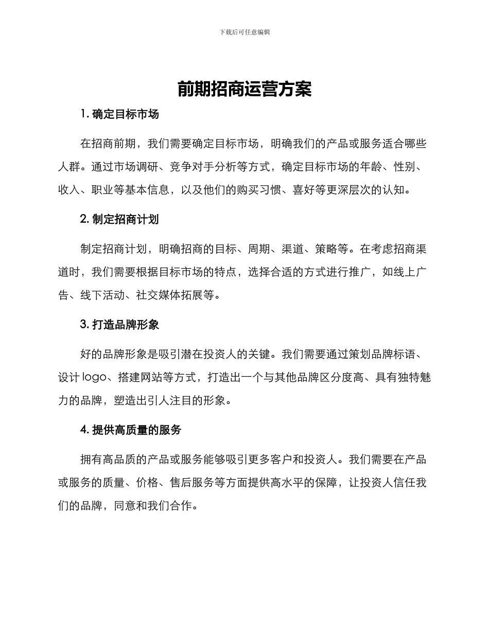 前期招商运营方案_第1页